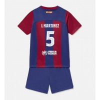 Dětský Fotbalový dres Barcelona Inigo Martinez #5 2023-24 Domácí Krátký Rukáv (+ trenýrky)